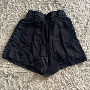H&M Women's High Waist Black Shorts